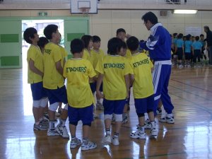 試合後のミーティング