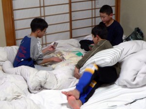 宿で
