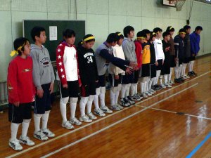 終了の挨拶 中新田ファイヤーズ