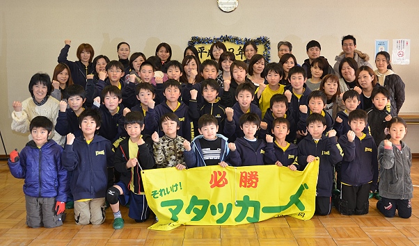 お母さんと記念写真
