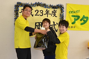 カメラ目線で!